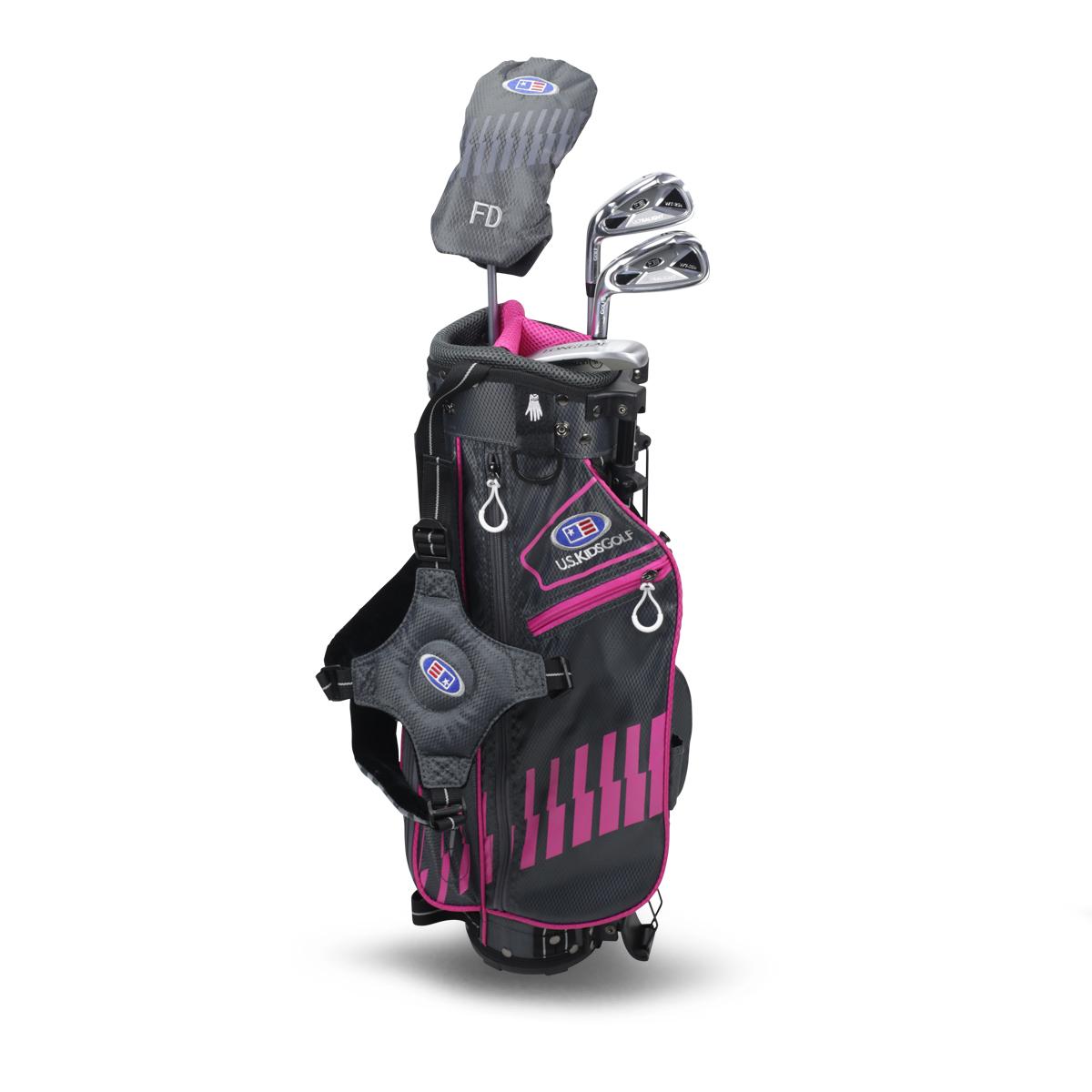Left Hand UL45-s 4 Club Stand Set, Grey/Pink Bag | U.S. Kids Golf